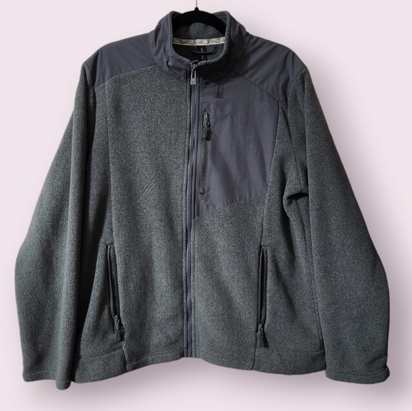 all in motion Grey Zip-Up Mock Neck Sweater with Hand Pockets Size Large for Men - Picture 1 of 4